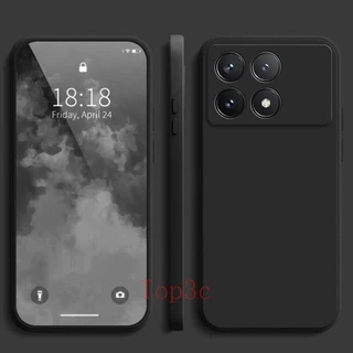 เคส Poco X6 Pro 5G , สีทึบ Poco X6 Pro 5G เคสป้องกันซิลิโคนป้องกันการตกสีธรรมดาเรียบง่าย YT