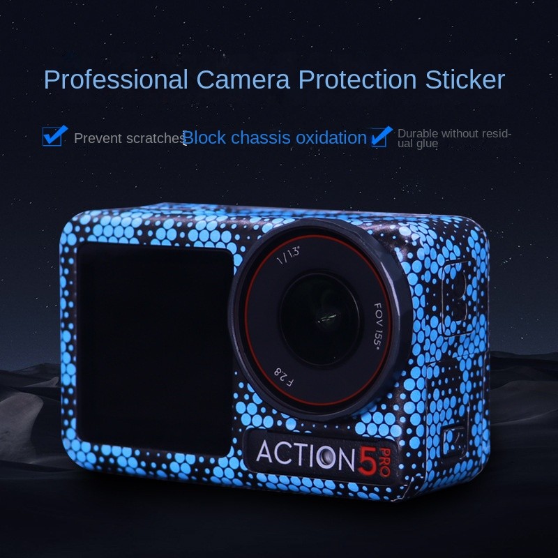 เหมาะสําหรับสติกเกอร์กล้องกีฬา DJI Action 5 PRO รวมทุกอย่างกรอบรูปสติกเกอร์เปลี่ยนสี OSMO ฟิล์ม