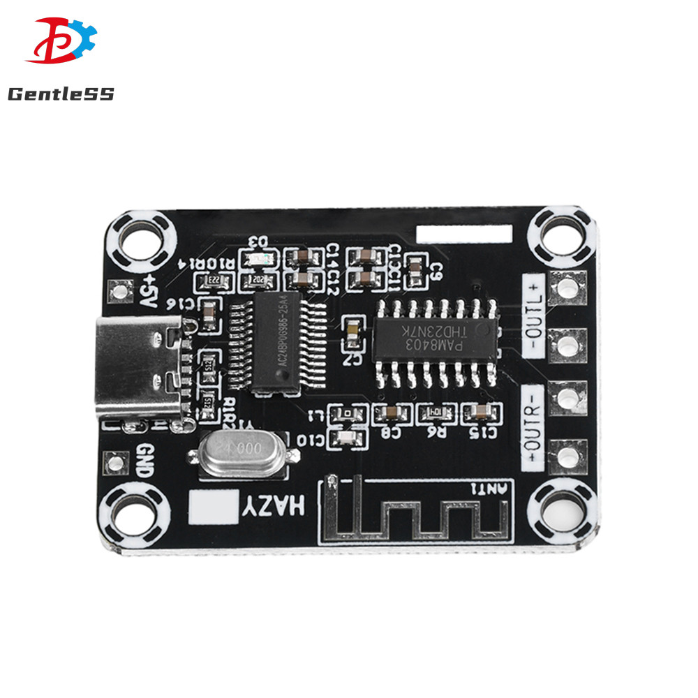 XH-A155 DC5V PAM8403 Ultra HD Class D บลูทูธเครื่องขยายเสียงดิจิตอล 5W + 5W เครื่องขยายเสียง Type-C