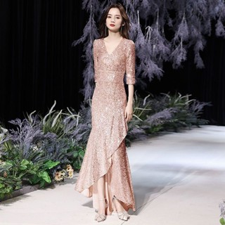 จัดส่งทันที การประชุมประจําปีชุดราตรีกระโปรงหญิง 2023 สไตล์ใ…