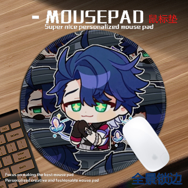 ♚-♚Honkai: Star Rail แผ่นรองเมาส์ แผ่นรองโต๊ะกลม กันสิ่งสกปรก ล้างทำความสะอาดได้ การ์ตูนน่ารัก