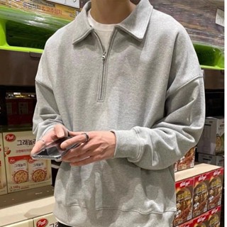 ฤดูใบไม้ร่วงปกแฟชั่นที่ไม่ซ้ํากันที่เรียบง่ายสบายๆครึ่งซิปเส…