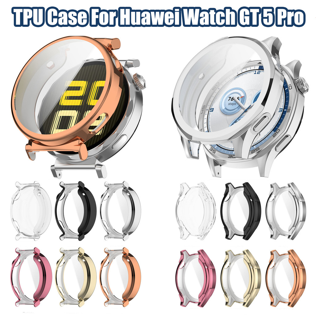 สําหรับ Huawei Watch GT 7 6 5 7Pro 41 มม.กรณี TPU ชุบคลุมทั้งหมดนุ่มกรณี gt7 gt6 gt5 Pro 46 มม.ป้องกันหน้าจออุปกรณ์เสริม
