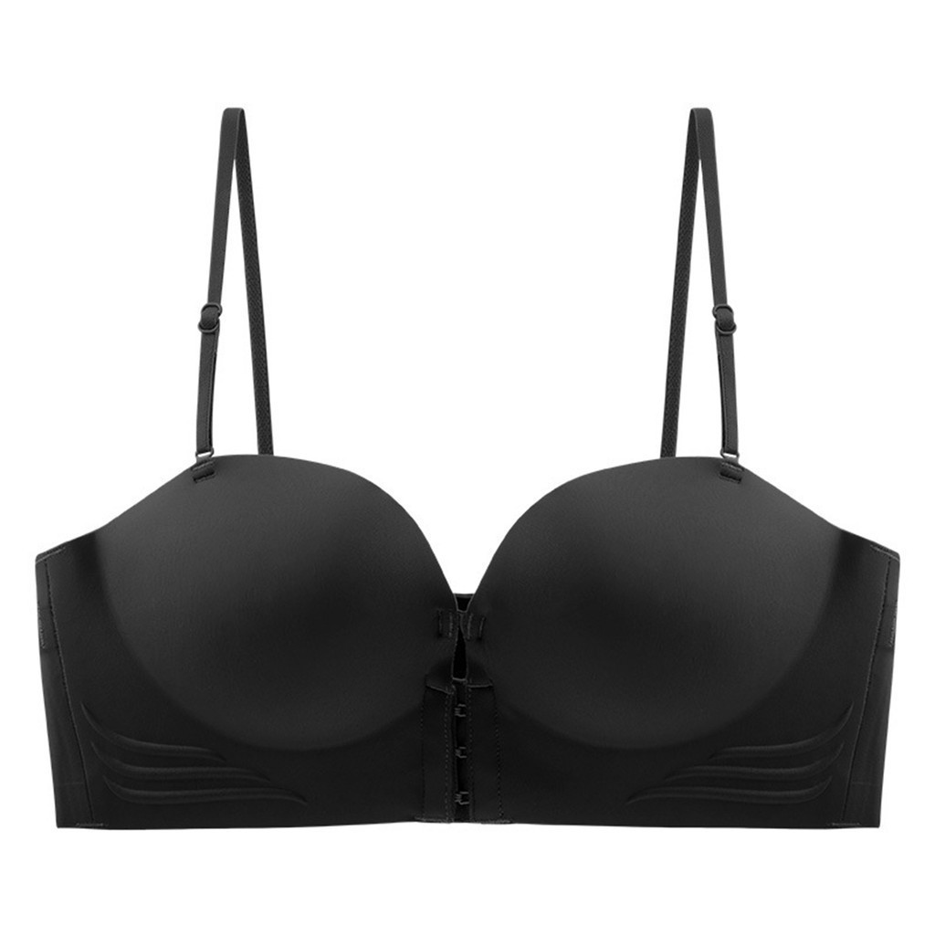 Finetoo หัวเข็มขัดด้านหน้า Strapless Anti-Slip รวบรวมเซ็กซี่ชุดชั้นในสบาย Breathable Frameless ชุดชั้นใน - รูปที่ 4