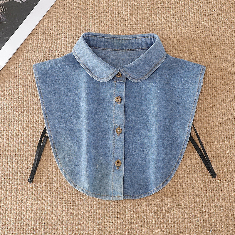 เสื้อสเวตเตอร์ผู้หญิงคอปกปลอมตกแต่งขอบลูกไม้ยืนขึ้นปกครึ่งตัวคอตุ๊กตาฤดูใบไม้ร่วงและฤดูหนาวฤดูใบไม้ผ