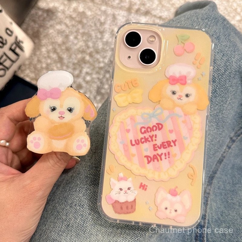 การ์ตูนรักหมีเข้ากันได้กับ iphone14เคสโทรศัพท์มือถือ13กันกระแทก12/15/11pro สองชั้น imdxsmax กันกระแท