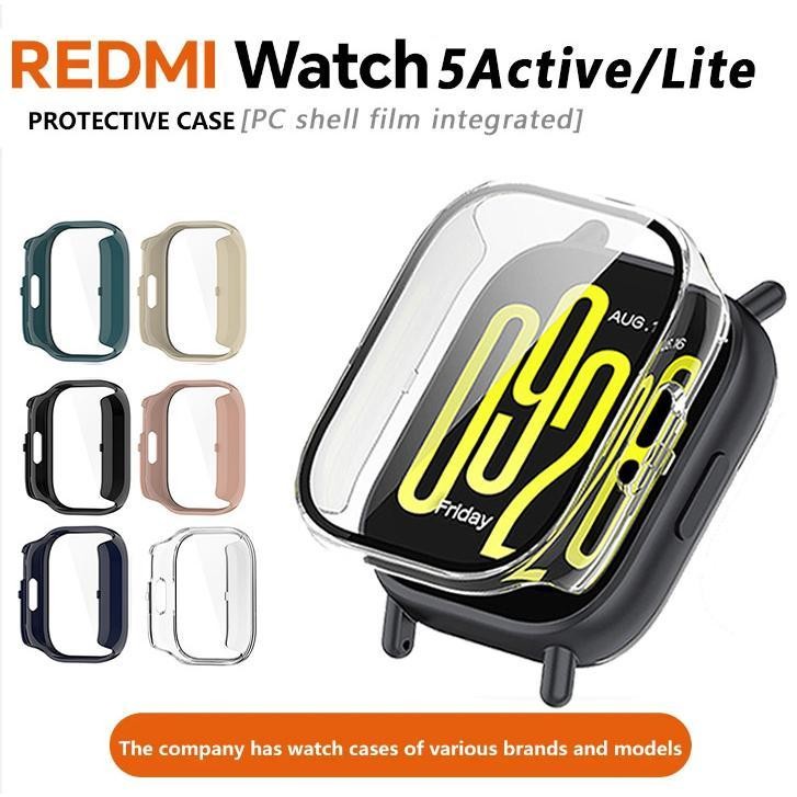 ฝาครอบเคสพร้อมตัวป้องกันหน้าจอสําหรับ Xiaomi Red 5 Active/Lite กรอบนาฬิกาคุณภาพสูง PC Slim อุปกรณ์ป้องกัน