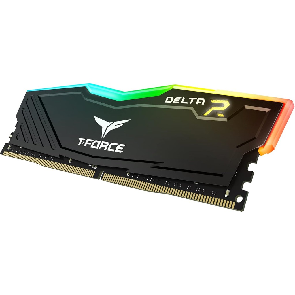 【Used 】Teamgroup T-Force Delta RGB DDR4 16GB 32GB CL16 โมดูลหน่วยความจําเดสก์ท็อป ram สีดํา