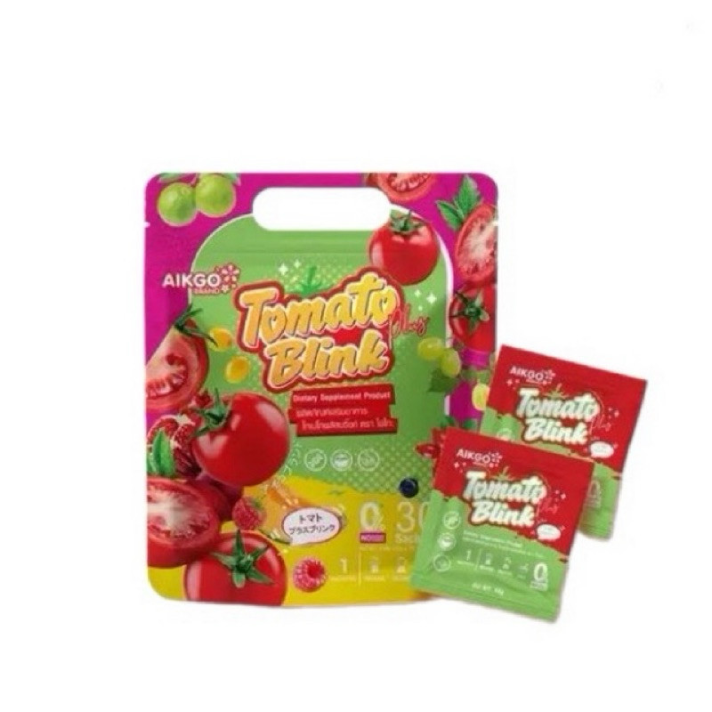 ไอโกะ น้ำชงโทเม่พลัสบริ้งค์ Tomatal Blink Aikgo [1 ห่อมี 30 ซอง] แถมแก้ว 1 ใบ