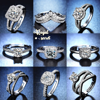 แหวน 925 เงินเพชรเงาแฟชั่นสตรี