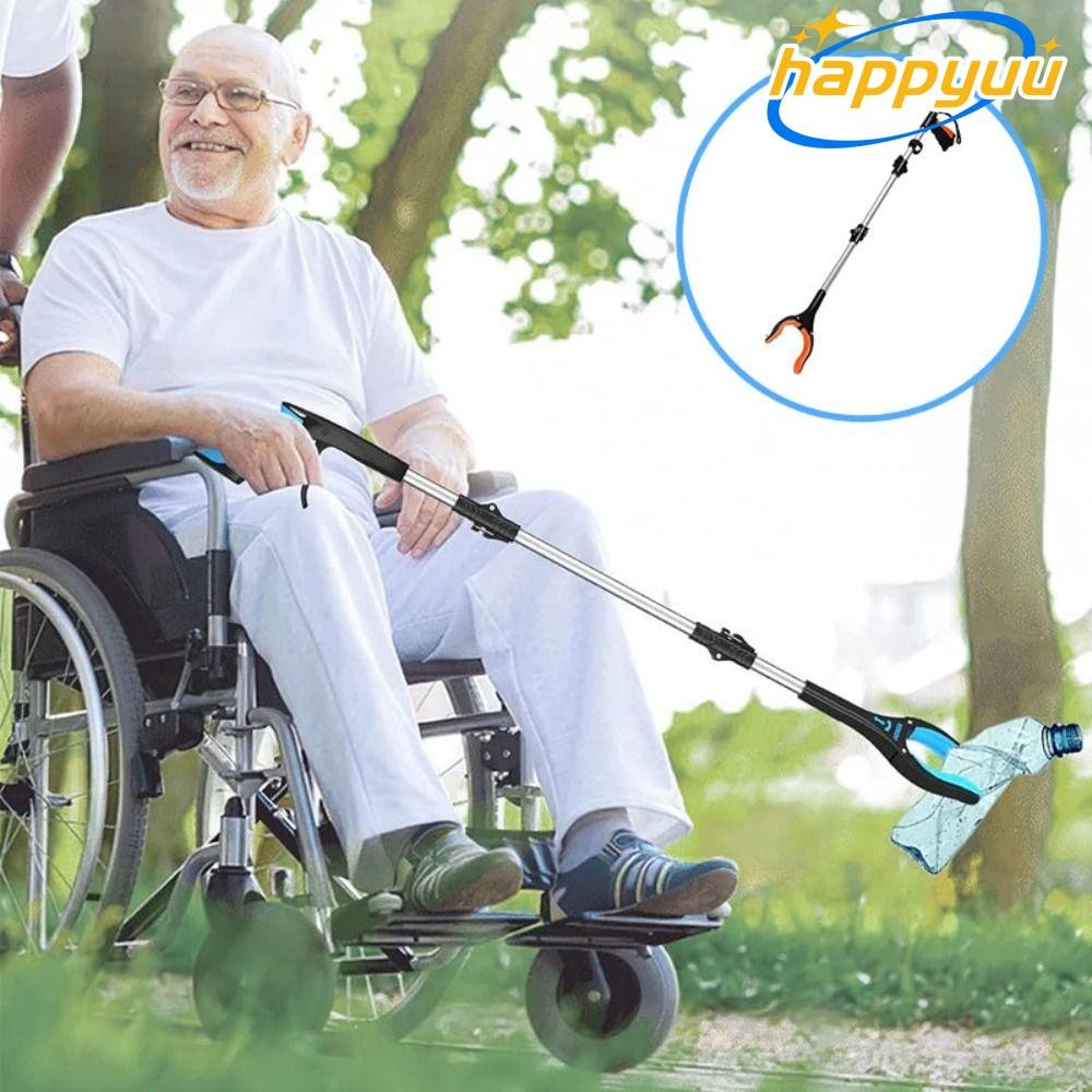 Happyuu Litter Reachers Pickers พร้อม 360° คลิปหมุน Grabber แบบพับได้ยืดได้ เครื่องมือทําความสะอาด ตัวขยายมือจับ