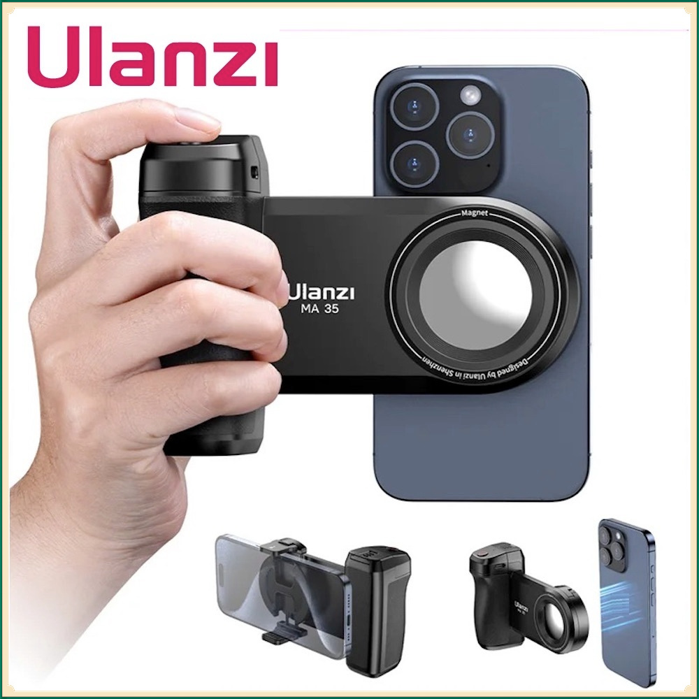Ulanzi MA35 Magnetic Safe Phone Holder Clip Bluetooth Remote Shutter Grip สําหรับกล้องสมาร์ทโฟน