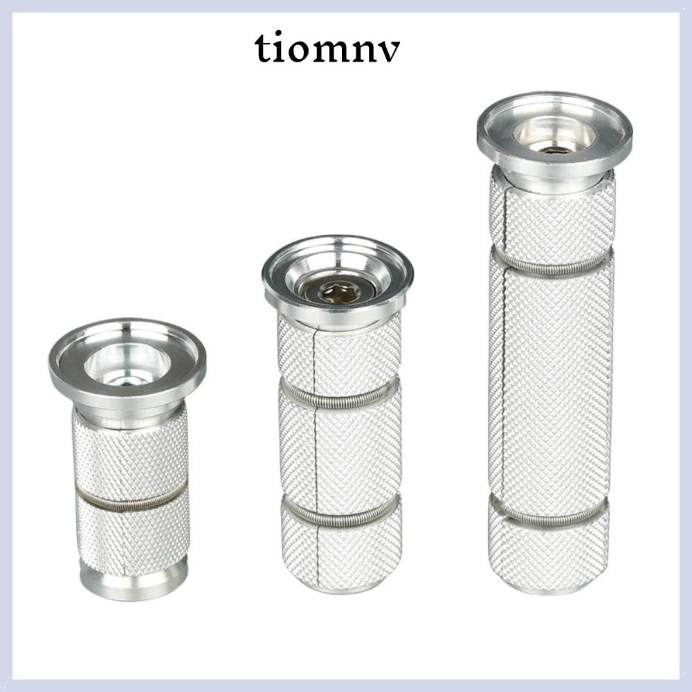 Tiomnv56 จักรยานส้อม Steerer, Silver อลูมิเนียมชุดหูฟัง Stem Top, คุณภาพสูง 1-1/8" ขยาย Bolt จักรยาน