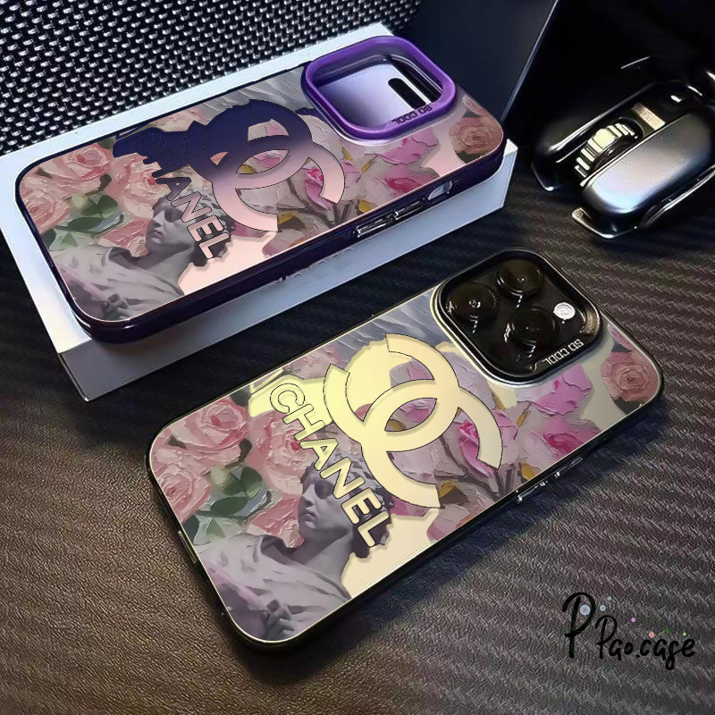 แบรนด์แฟชั่น เข้ากันได้เคสไอโฟน 16 11 13 7Plus 15 12 14 Pro Max XR X XS Max 16 7 14 8 Plus SE 2020 ดอกไม้โรแมนติกเคส