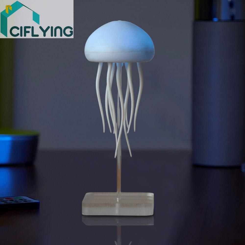 3d Jellyfish Night Light บรรยากาศ Type-C ชาร์จสําหรับตกแต่งห้องนอนในบ้าน [Ciflying.th]