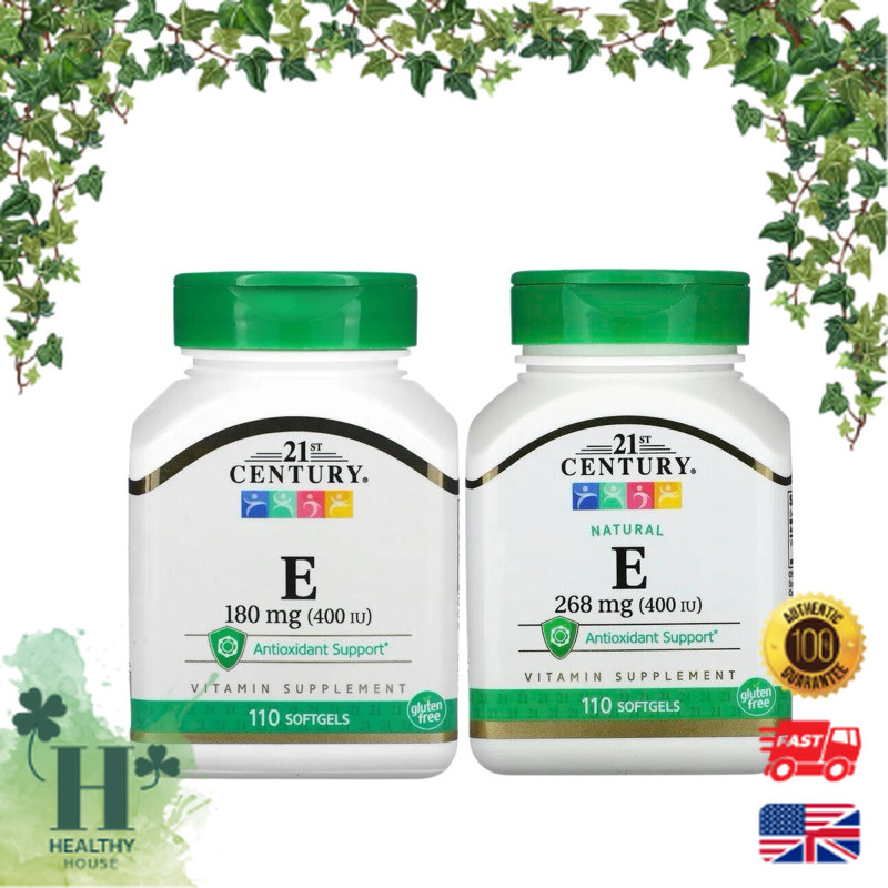 พร้อมส่ง 21st Century วิตามินอี Vitamin E 180 mg 268 mg (400 IU) 400IU