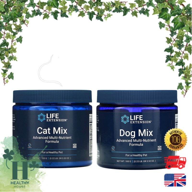 พร้อมส่ง Life Extension Cat Mix dog mix อาหารเสริมแมวสัตว์เลี้ยง กระตุ้นภูมิคุ้มกัน บำรุงขน วิตามิน