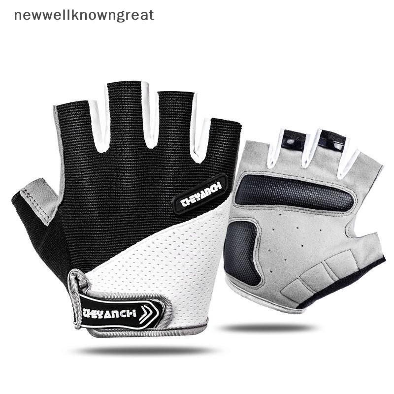 ใหม่wellknowngreat ขี่จักรยานถุงมือกีฬาผู้ชายกลางแจ้งจักรยานเสือภูเขาครึ่งนิ้วถุงมือกันลื่นกันกระแทกฟิตเนสถุงมือขี่จักรยาน CAD