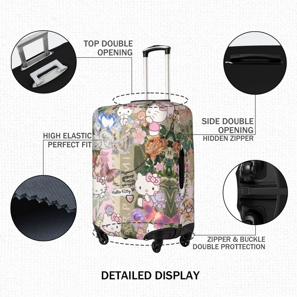 ผ้าคลุมกระเป๋าเดินทาง ผ้าสแปนเด็กซ์ แบบยืดหยุ่น ยืดหยุ่น Sanrio Luggage Cover 18-32 นิ้ว 3A30