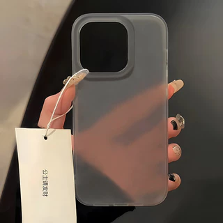 🔥ส่งจากไทย🔥 ใช้กับ เคสไอโฟน For iPhone 11 13 16 17 18 Pro 14 15 pro max 12 13 เคสเกาหลี พสัส 15 14 plus 11 ฝ้าโปร่งใส