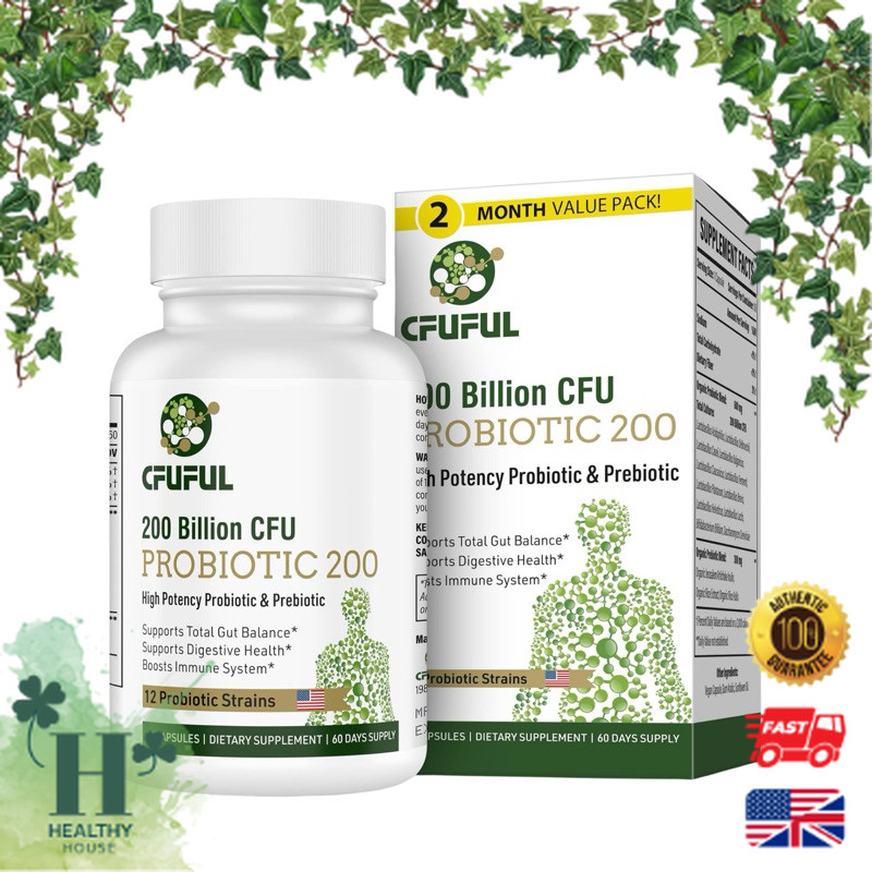 พร้อมส่ง CFUFUL Probiotics for Women and Men 200 Billion CFU 12 Strains Probiotic Supports Digestive