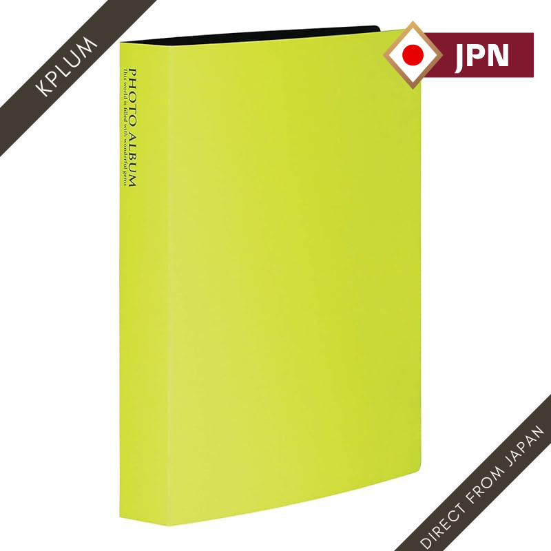 SEKISEI Pocket Photo Album L Size, holds 160 photos, light green, KP-160.