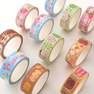365Mallshop (ZJD03)(ร้านไทย) เทปวาชิ ลายการ์ตูนน่ารัก