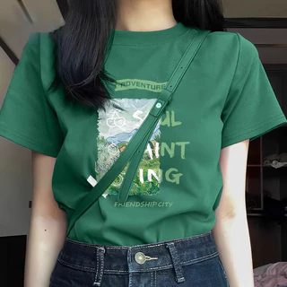 COD✅ (ส่งจากกรุงเทพ)BOOM Shop เสื้อยืดแขนสั้น เปิดไหล่ สีขาว แฟชั่นฤดูร้อน สําหรับผู้หญิง cotton 100 S-3XL #55765