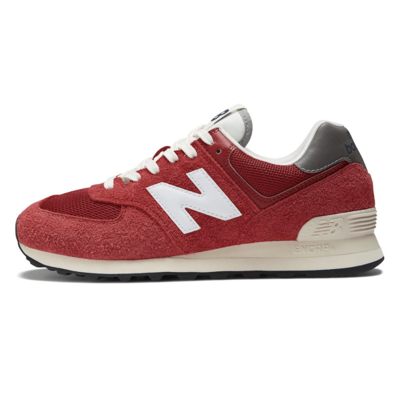 New Balance 574 รองเท้าลําลอง Unisex รองเท้าผ้าใบกีฬาวิ่ง [D] สีแดง NWT U574HR2