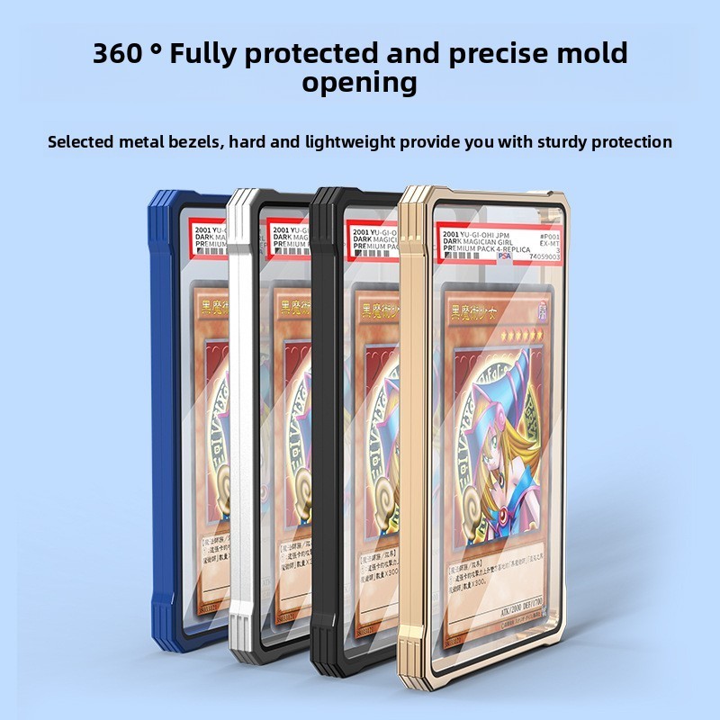 อลูมิเนียมอัลลอยด์เกรดการ์ดป้องกันกรณีสําหรับ PSA/CGC Graded การ์ด, UV & Scratch Resistance Trading Cards Magnetic Holder Graded การ์ด Protector Stackable Magnetic Trading Cards Case