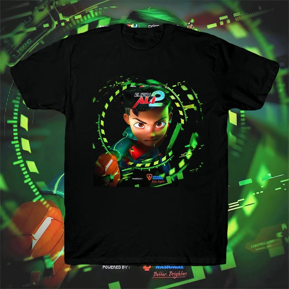 EJEN ALI THE MOVIE 2 TSHIRT เสื้อยืดผ้าฝ้ายพิมพ์ลายกลมสําหรับเด็กชายและเด็กหญิง