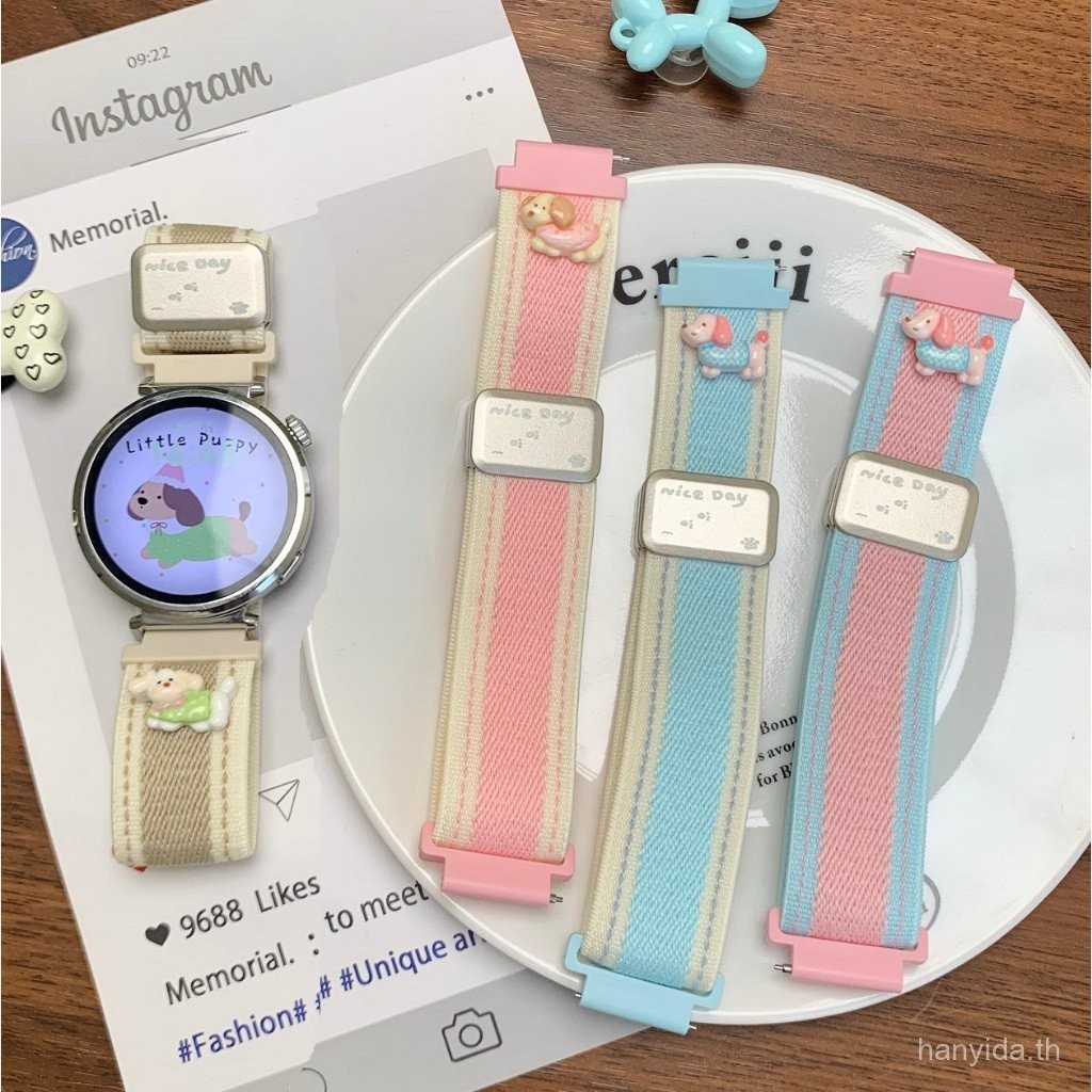 สายไนลอนลูกสุนัขสําหรับ Huawei Watch GT 5, Huawei Watch GT 5 Pro / Huawei GT5 Pro / GT2 / GT3 / Huaw