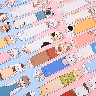 30 ชิ้นน่ารักแมวและสุนัขชุดที่คั่นหนังสือรูปทรงพิเศษนักเรียนมินิผู้ถือหน้าหนังสือ