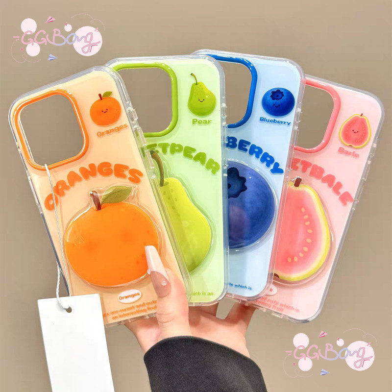 เคสไอโฟน 15สำหรับ IPhone 11 13 16 15 14 12 Pro Max 16 14 15 Plusผลไม้สดน่ารักโดปามีน Guavaบลูเบอร์รี่ลูกแพร์ใหม่กรณี IMD