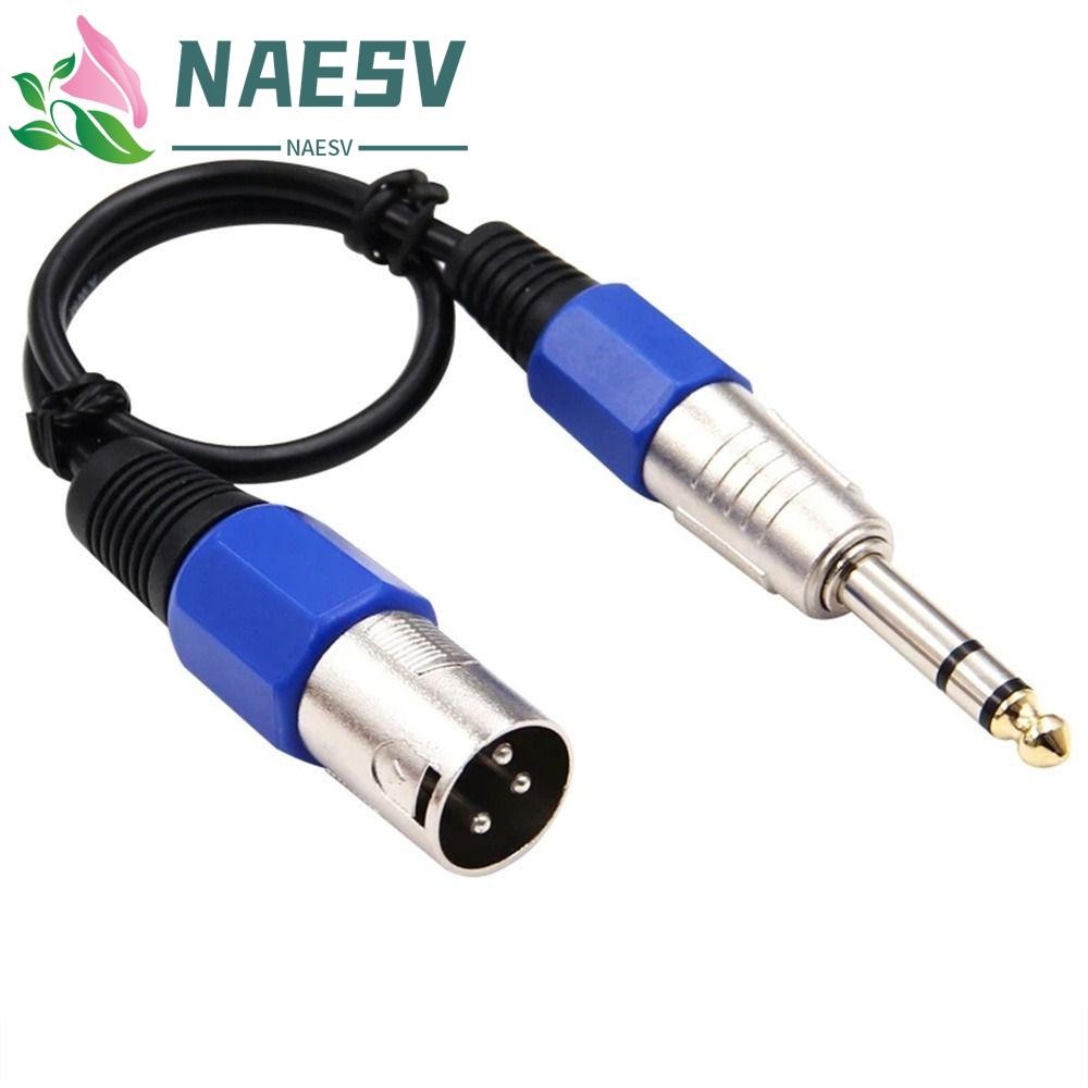 สาย NAESV XLR, 0.3 ม. 1/4 "6.35 มม. XLR 3Pin สายชาย,ทนทาน XLR แจ็คชายหญิงปลั๊ก 6.35 มม.สายสําหรับหูฟัง