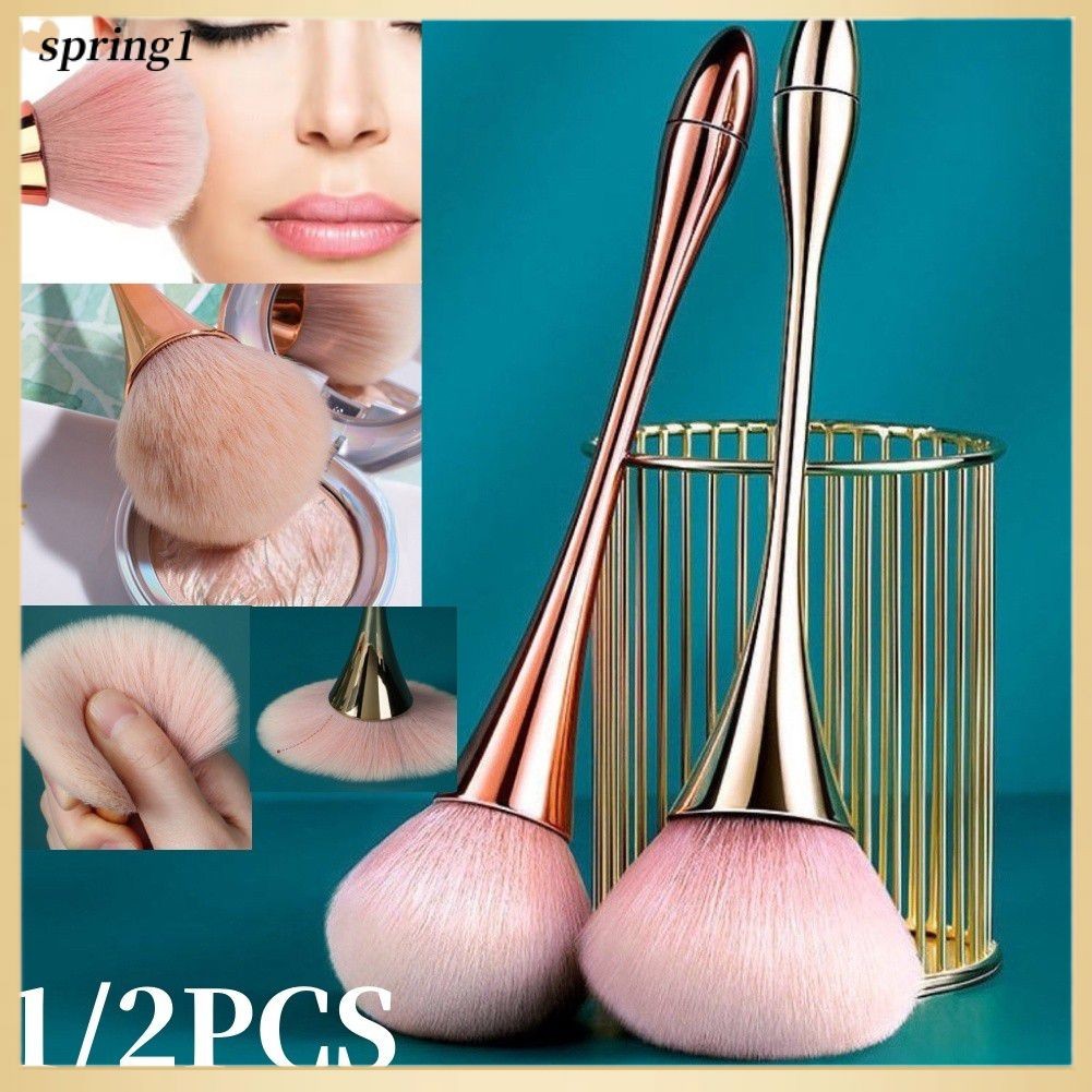 ✨ แปรงแต่งหน้า 1/2 ชิ้น แปรงปัดแก้มด้ามยาว อุปกรณ์แต่งหน้าคุณภาพสูง ขนแปรงบาง แปรงปัดแก้ม แปรงทาเล็บ (SPRING)