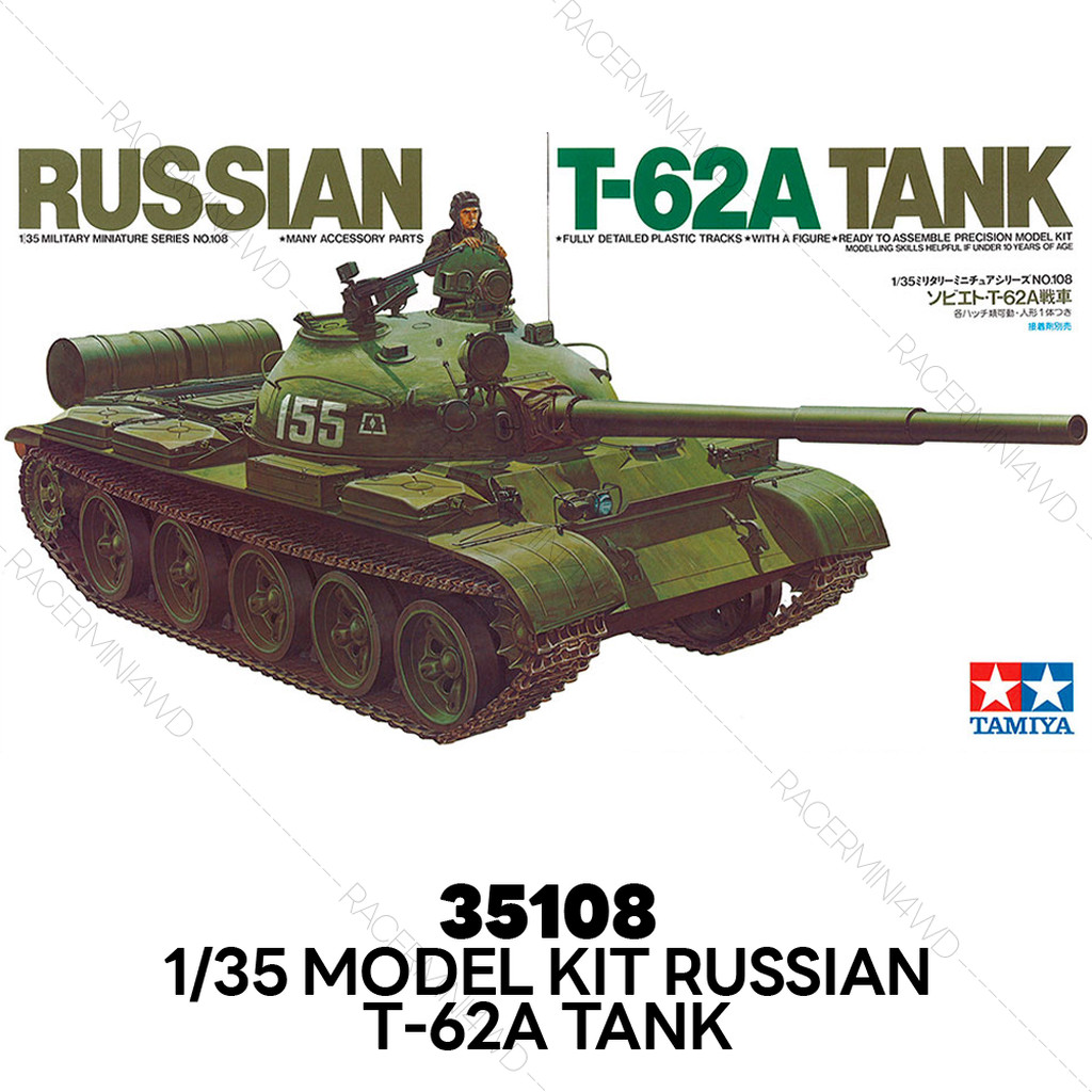 TAMIYA 35108 1/35 Model Kit Russian T-62A Tank