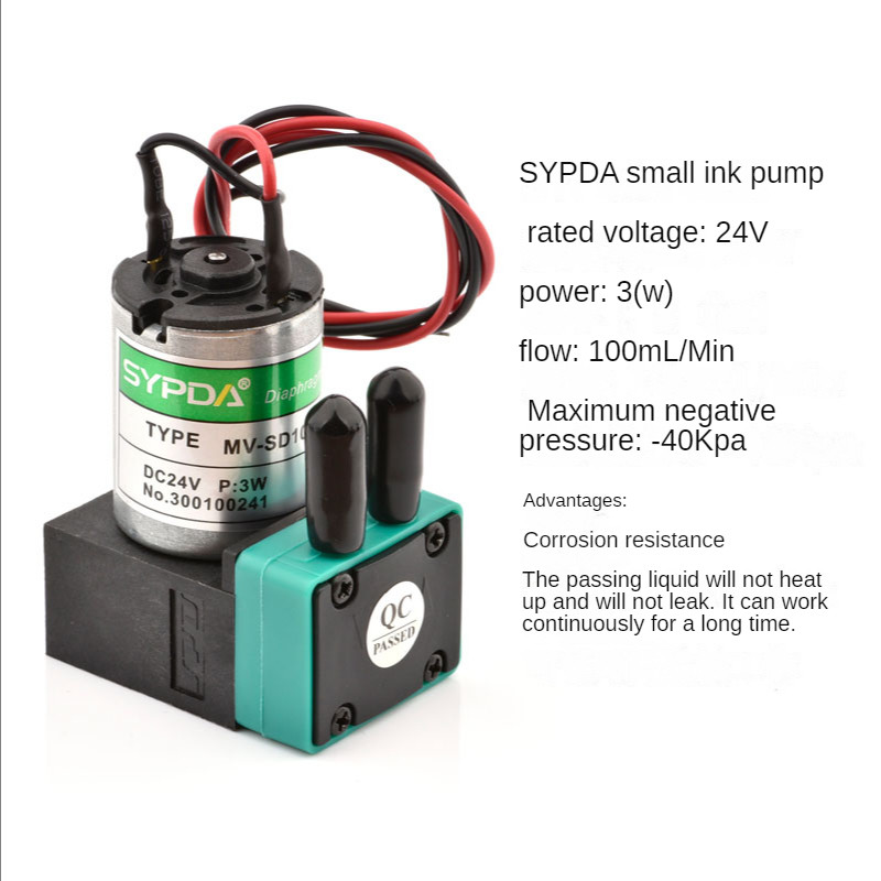 1PC SYPDA 3W 24V ปั๊มขนาดเล็ก MV-SD100E ปั๊มหมึกสําหรับเครื่องพิมพ์ตัวทําละลาย Sypda ปั๊มหมึก