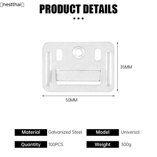 🍉COD🍉100 ชิ้น แตนเลสแผงผนังหัวเข็มขัด คลิปล็อคไม้ระแนง WPC Wall Panel Connector เฟอร์นิเจอร์หัวเข็มขัด หัวเข็มขัด PVC