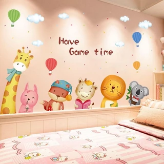 สติกเกอร์ติดผนังการ์ตูน DIY สำหรับพ่อแม่ลูก เรียนรู้เสริมทักษะ ตกแต่งห้องเด็ก