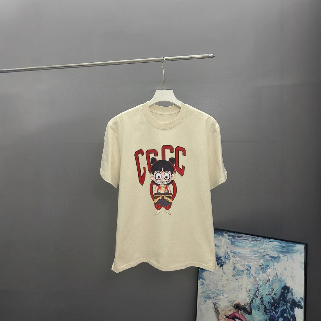 BZSD GU*GG 2025Summer new style cartoon Nezha printed short sleeve t T-shirt Short Sleeve Top t T-sh