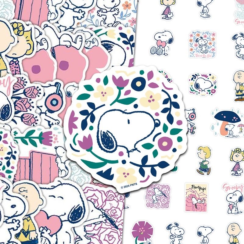 สติ๊กเกอร์ Snoopy 50 แผ่นกันน้ํา ins สไตล์สติกเกอร์กระเป๋าเดินทาง/ถ้วยน้ํา/สมุดมือ Universal Self-Adhesive ตกแต่ง Handy เครื่องมือ
