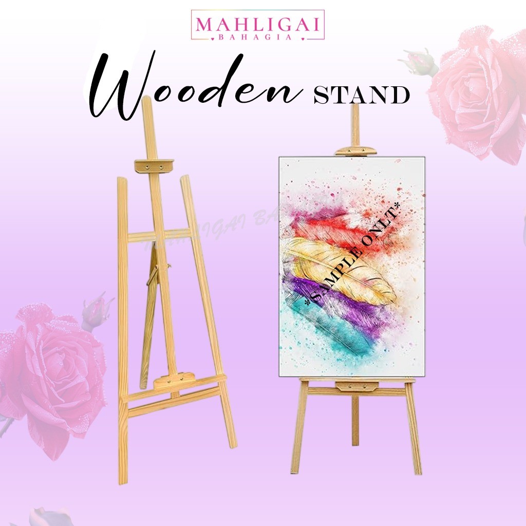 1.5m WEDDING WELCOME BOARD DISPLAY STAND/PAINTING STAND DECORATION/PAPAN SELAMAT DATANG/MIRROR STAND