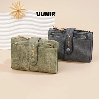 UUMIR กระเป๋าสตางค์หนัง Pu แบบซิปรุ่นสั้น ดีไซน์มัลติฟังก์ชั…