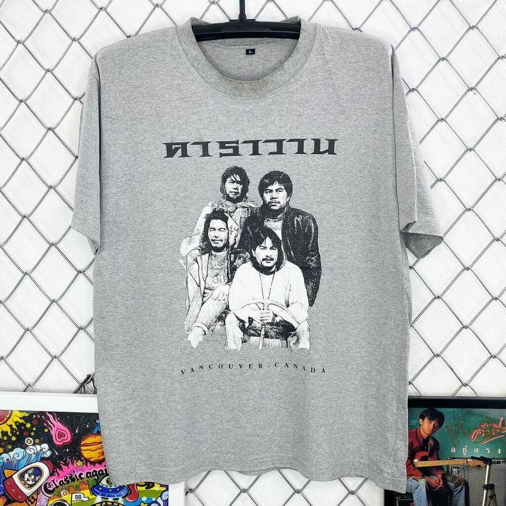 พร้อมสต็อกจัดส่งคาราวานจากคอนเสิร์ตรอยเท้า,คาราวาน30ปีเสื้อยืดไม่จํากัดเพศที่ระลึกวง30ครบรอบทัวร์ธีมจัดส่งทันทีสูงสุด