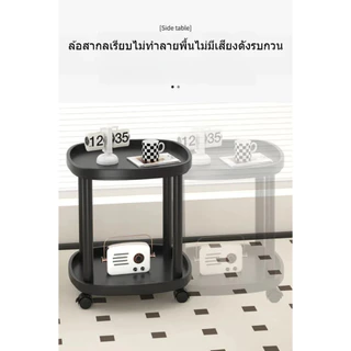 โต๊ะข้างโซฟา 2 ชั้น มินิมอล โต๊ะข้างเตียง ชั้นวางของขนาดเล็ก เหมาะสำหรับห้องคอนโด สไตล์นอร์ดิก โต๊ะชา