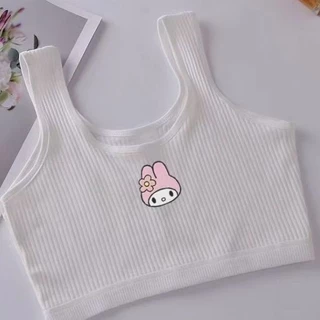 สาวพัฒนาการชุดชั้นในเด็กนักเรียนชั้นประถมศึกษาผ้าฝ้ายแท้เสื้อกั๊กที่สวยงามสองชั้นป้องกัน-