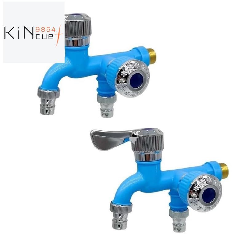 2PCS 2 Way Faucet Faucet Splitter Garden Hose Splitter Water Spirgot Splitter, Outdoor Double Taps W