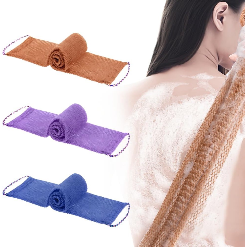 ใยขัดผิวแบบตาข่าย African Exfoliating Net Sponge สำหรับขัดตัว อาบน้ำ ทำความสะอาดหลัง และผิวกาย