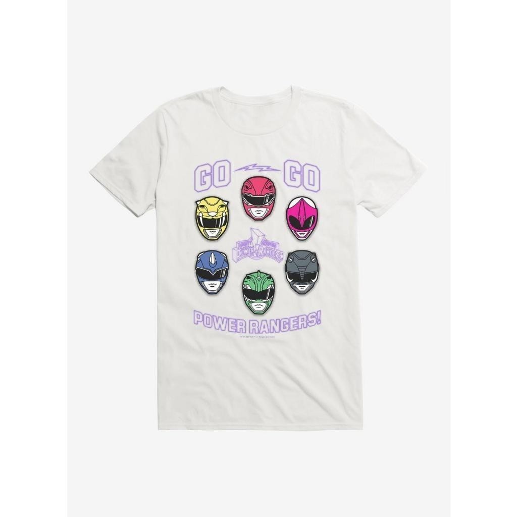 Mighty Morphin Power Rangers Go Power Rangers เสื้อยืดผู้ใหญ่